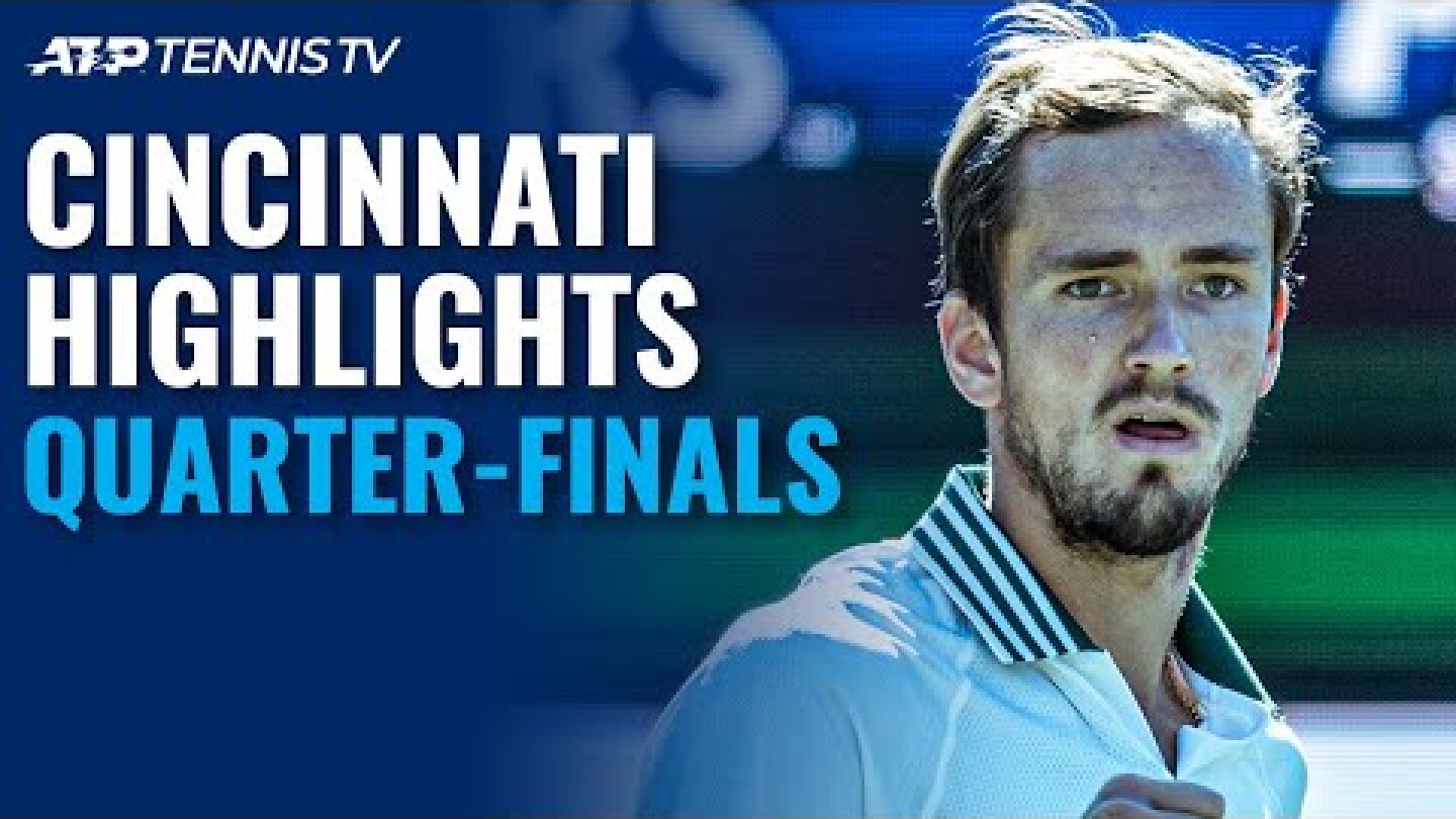 Tsitsipas vs Auger-Aliassime; Medvedev, Zverev Eye Semis | Cincinnati 2021 Quarter-Finals Highlights