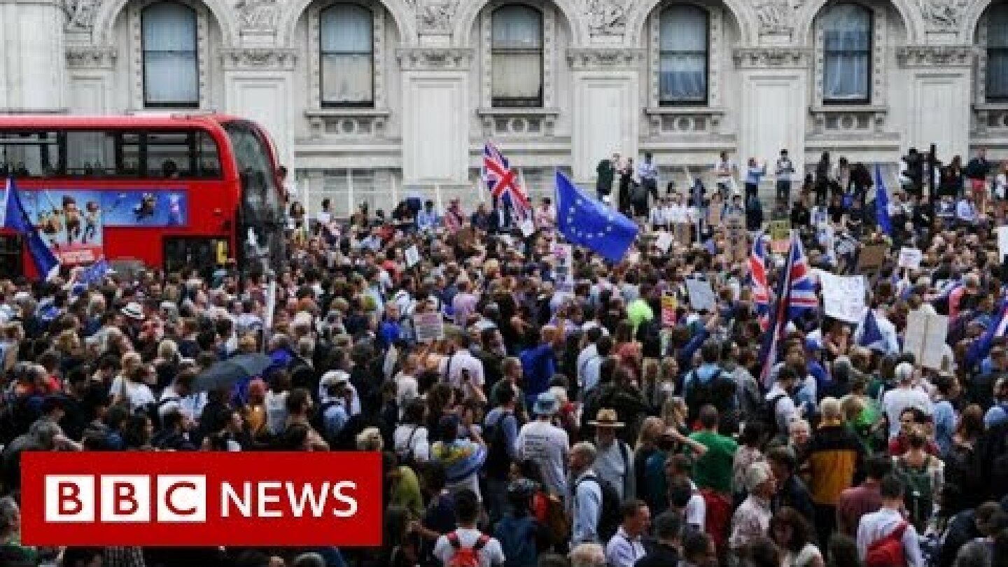 Parliament suspension: Protests in UK cities - BBC News