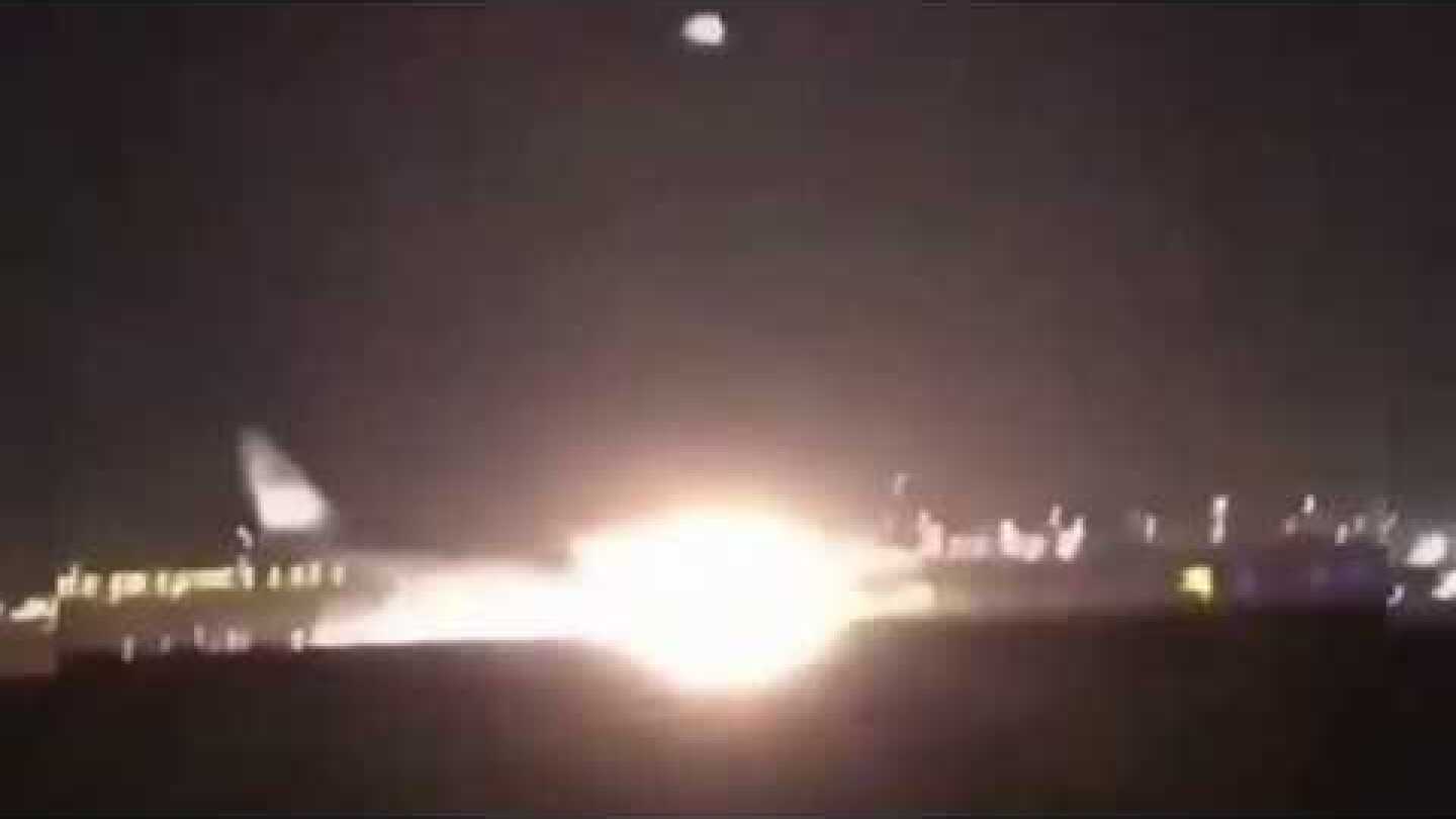 Saudia Airbus A330 200 Makes Emergency Landing Without Nose Gear