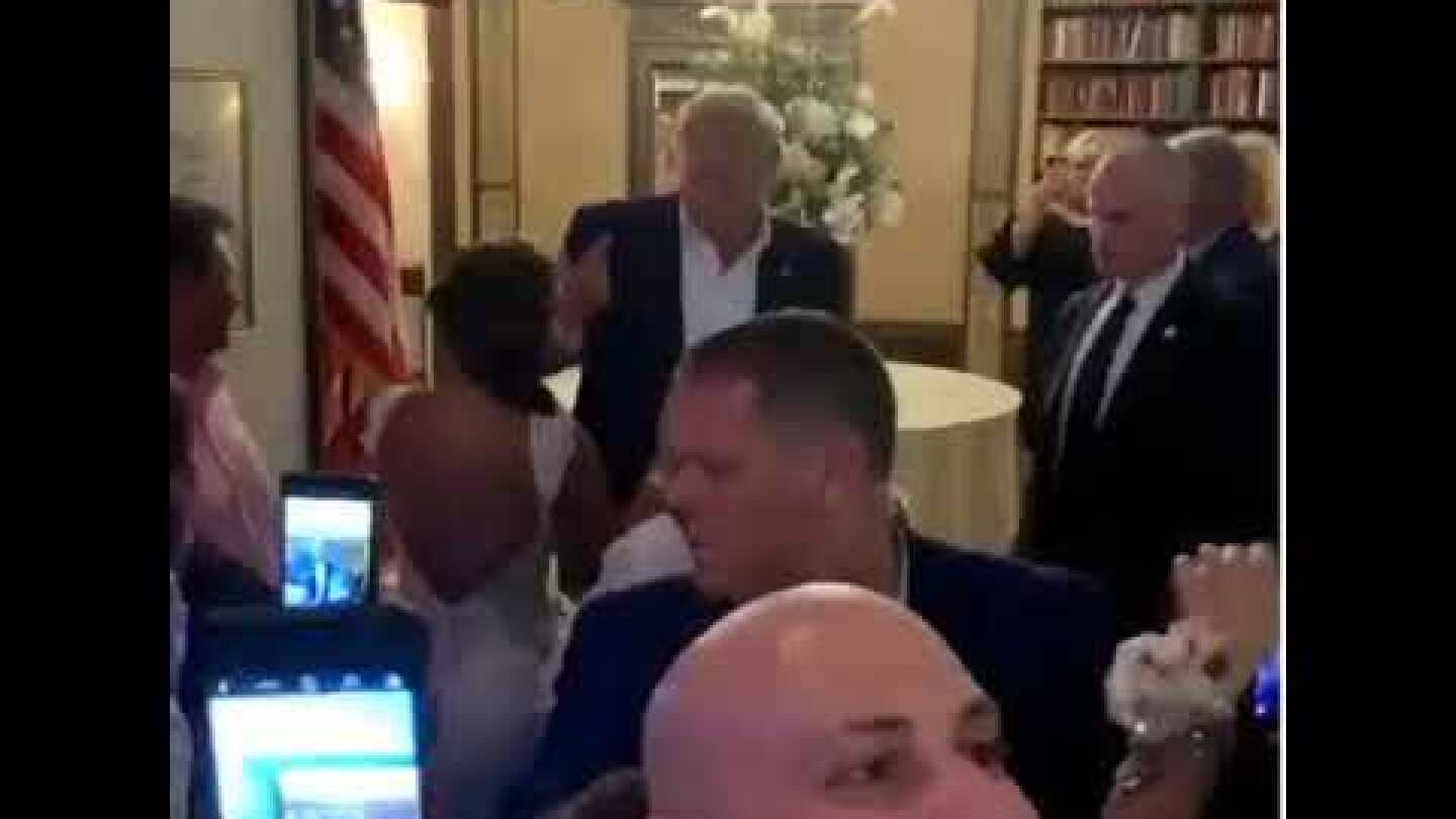 A MAN FOR THE REAL PEOPLE!!!  Trump crashes MAGA-themed wedding, prompting ‘USA’ chants