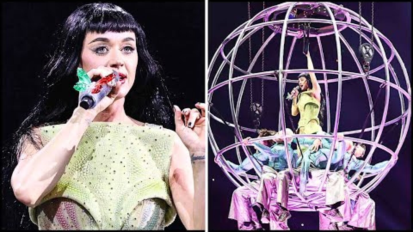 Katy Perry's Scary Concert Moment! Nearly Falls from Giant Metal Sphere in Australia  Full Breakdown