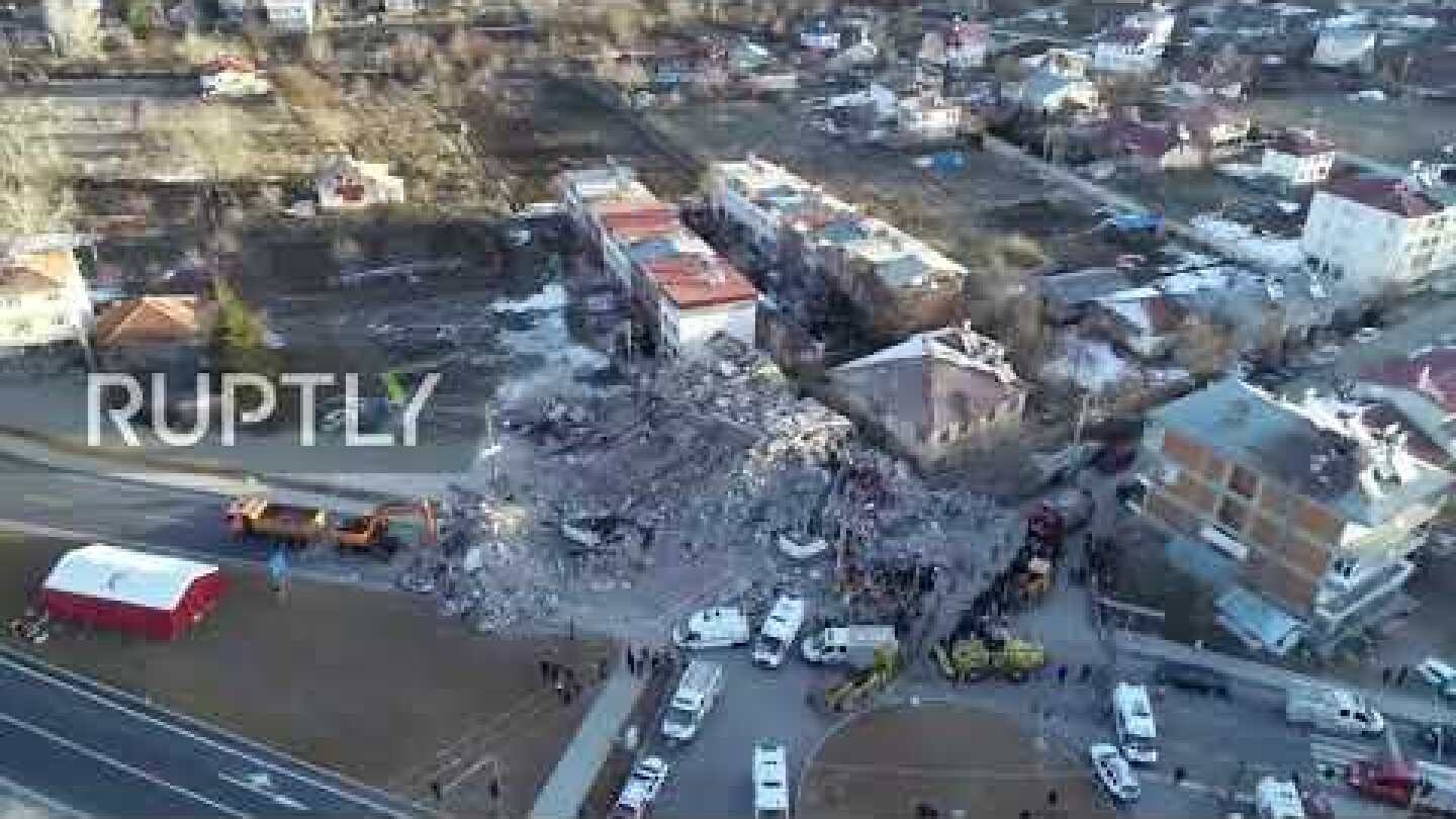 Turkey: Drone footage captures aftermath of Elazig’s 6.8 magnitude quake