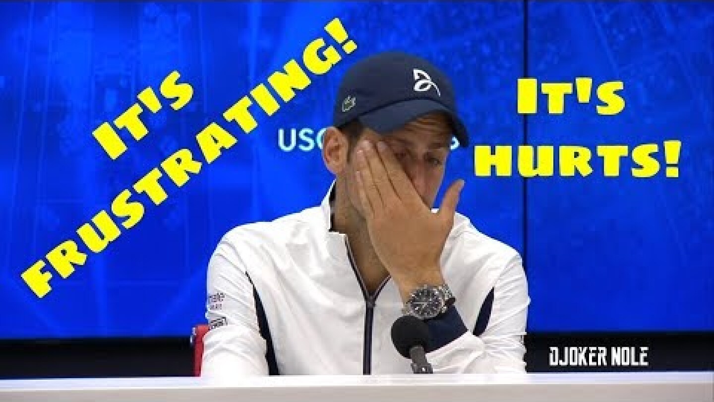 Novak Djokovic "It's frustrating! It's hurts!" - Us Open 2019 (HD)