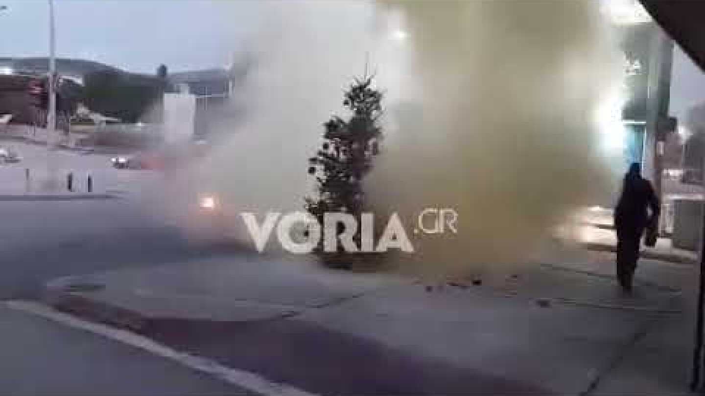 Μολότοφ στην Πύλη Εμπορίου της ΔΕΘ