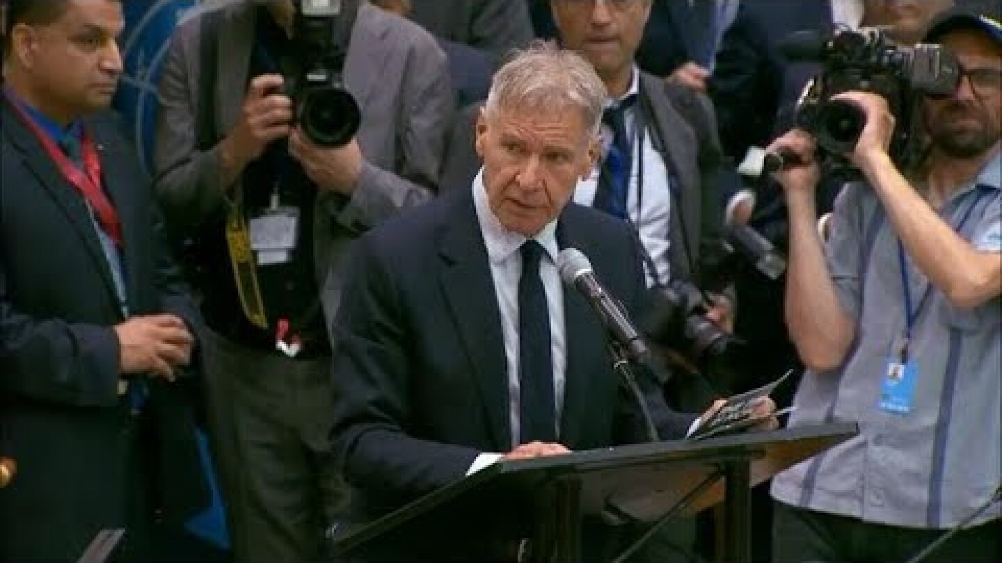 Harrison Ford on the importance of rainforests at the UN Climate Action Summit 2019