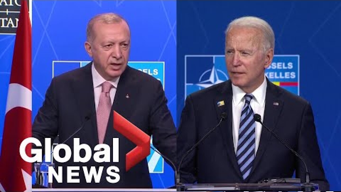 Biden, Turkey’s Erdogan meet for 1st time in Brussels to discuss bilateral relations