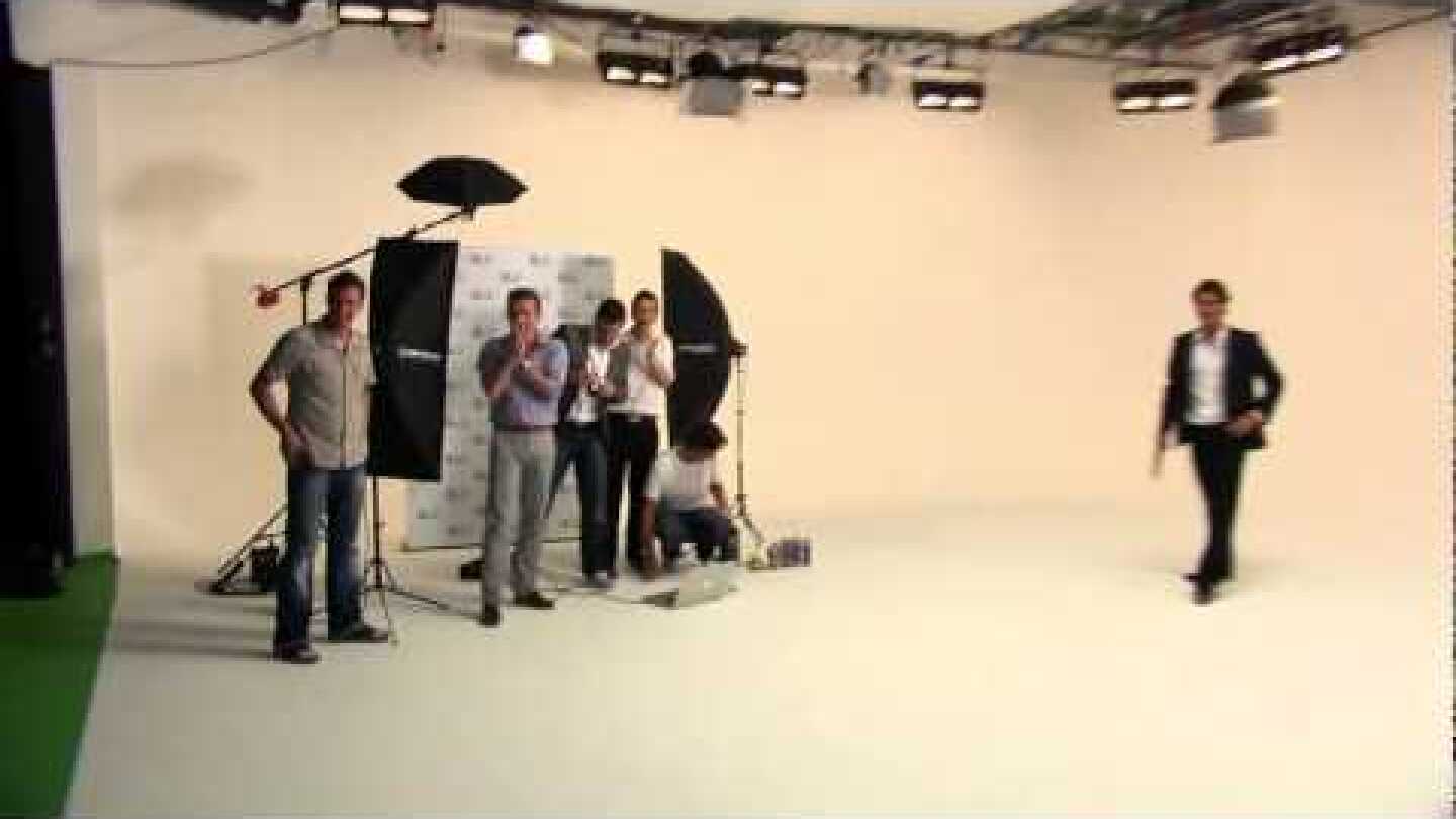 Roger Federer Knocks Can Off Crew Member's Head With Serve - Twice!