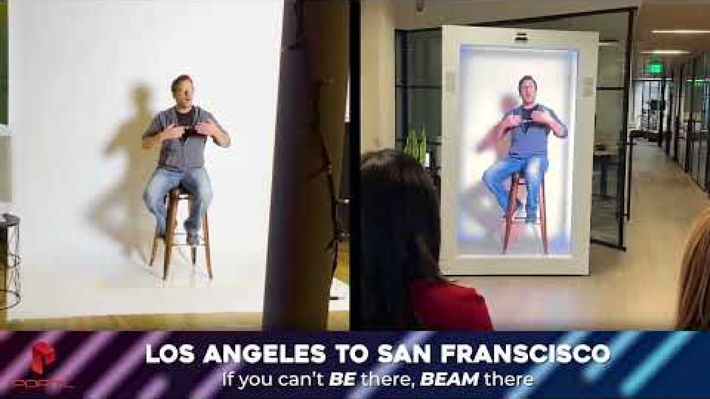 BEAMED from LA to SF using PORTL HoloPortation technology