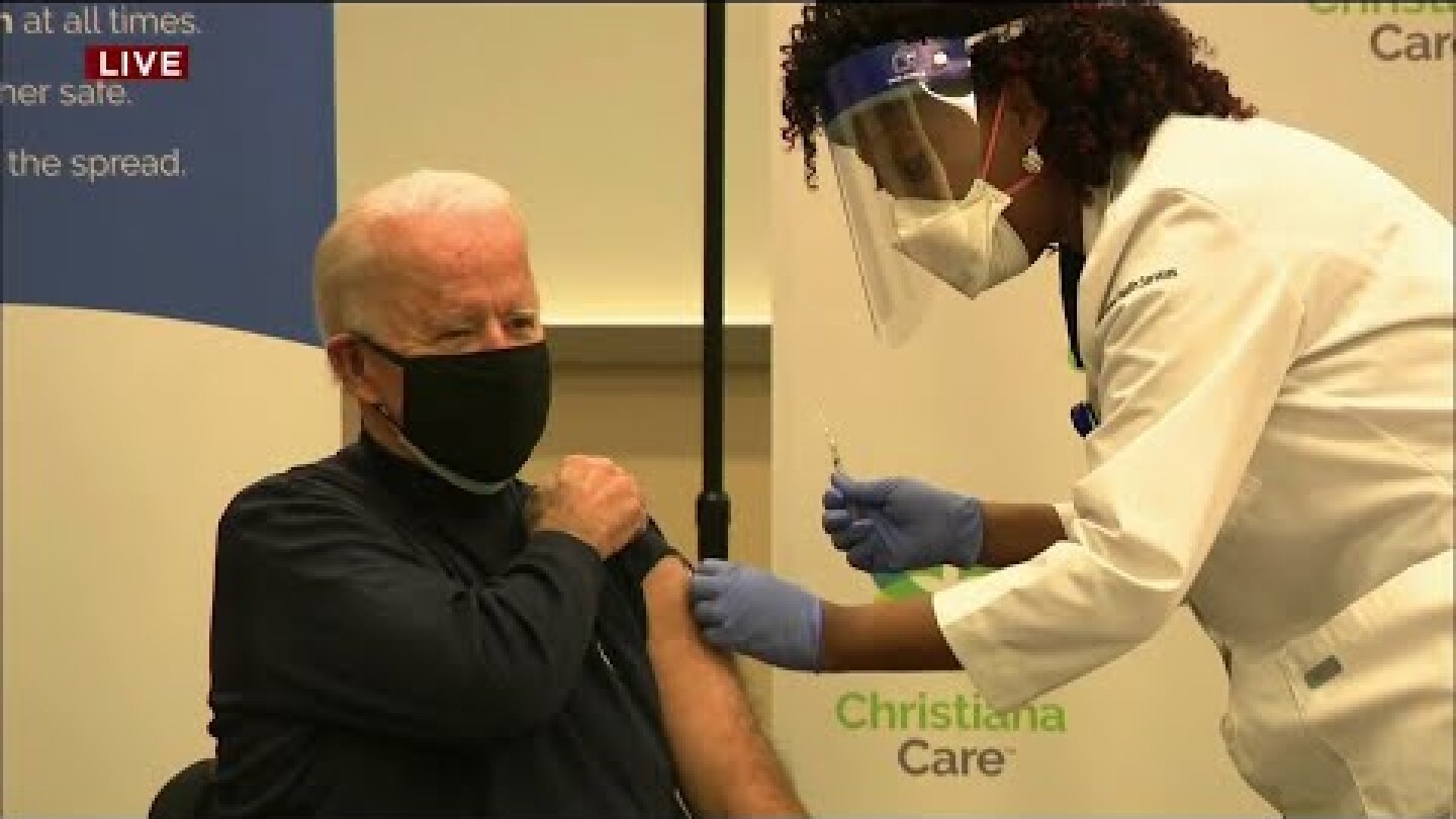 President-elect Joe Biden receives COVID-19 vaccine