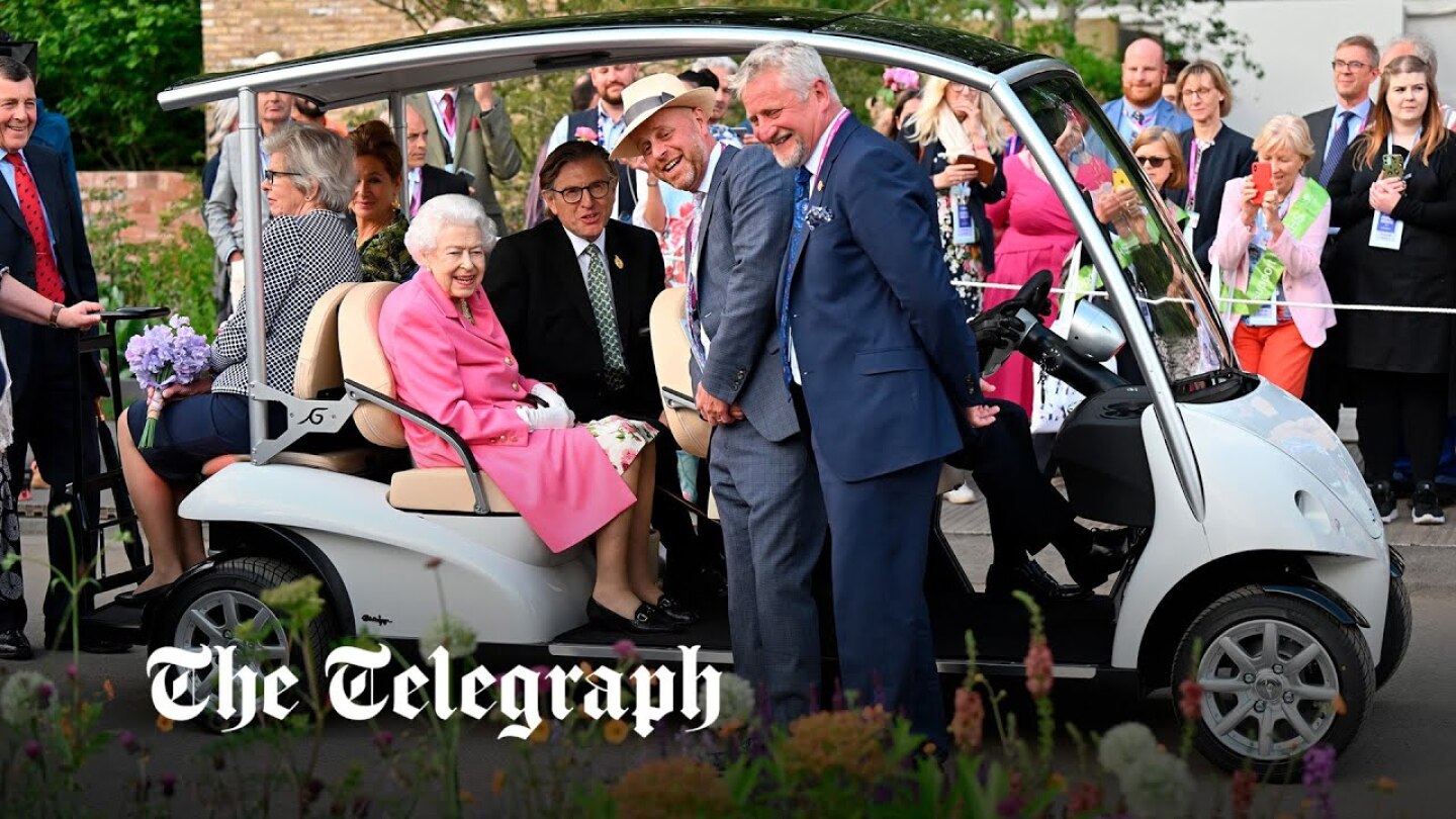 The Queen seen in chauffeur-driven buggy for the first time as she tours Chelsea Flower Show