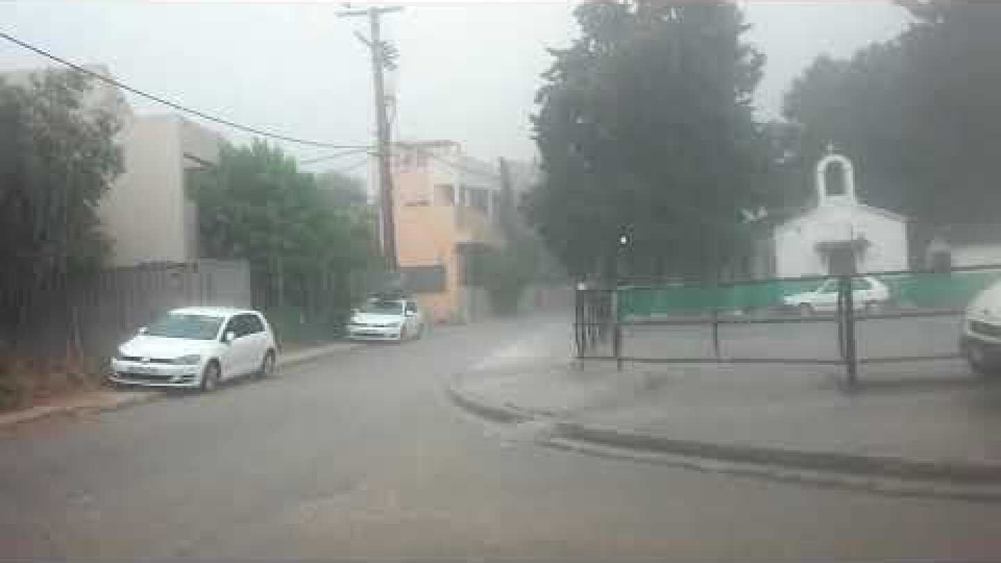 CRAZY RAIN IN ATHENS GREECE DURING SUMMER!!! ΒΡΟΧΗ ΜΑΡΟΥΣΙ 11/06/2019
