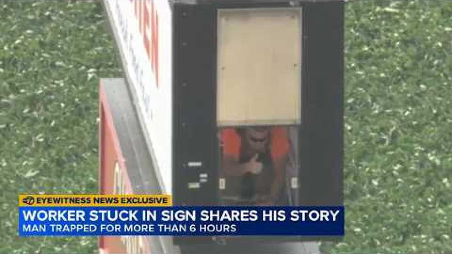 ABC7 EXCLUSIVE: Worker rescued after 6 hours inside 130-foot-tall sign in Chicago area shares story