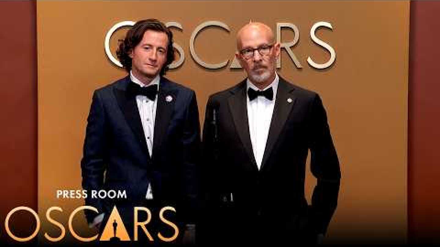 All the Empty Rooms Best Documentary Short Film Press Room Speech | 98th Oscars (2026)