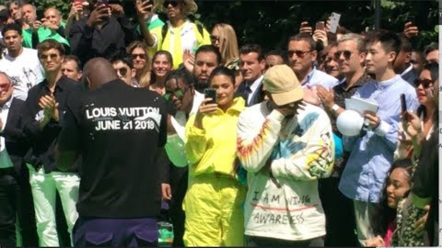 Kanye West gets emotional as he congratulates new Louis Vuitton designer Virgil Abloh