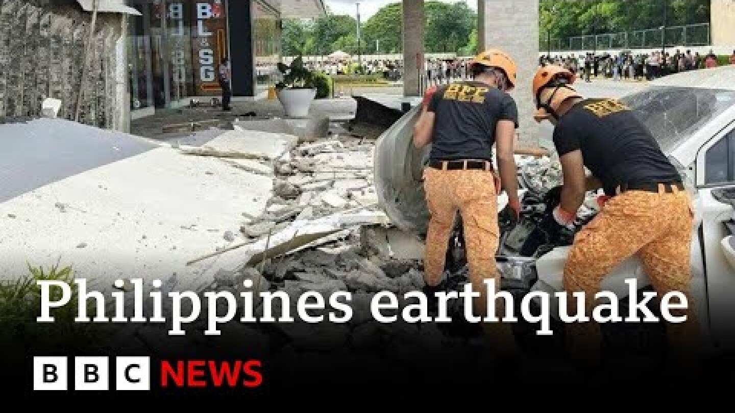 Strong 7.4 magnitude earthquake hits southern Philippines | BBC News