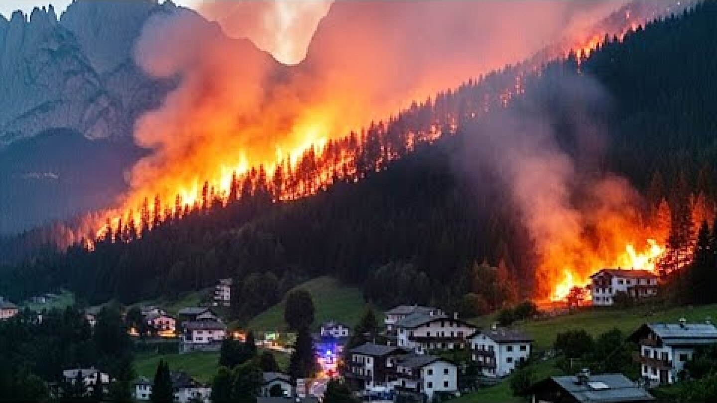 France chaos today..!! Wildfire in Aude, houses burned down in Ribaute