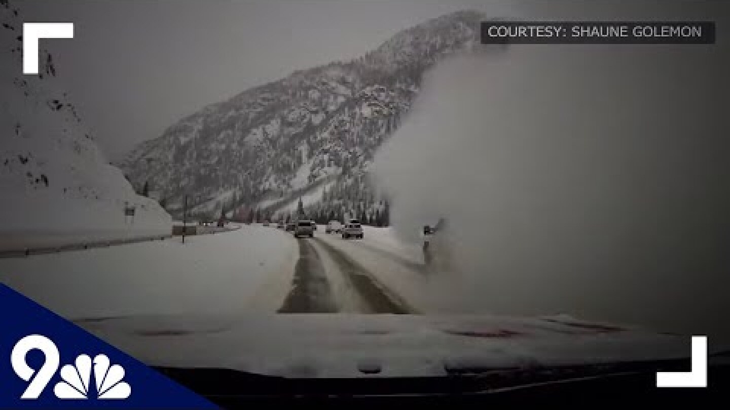 Avalanche slams into cars on Colorado highway