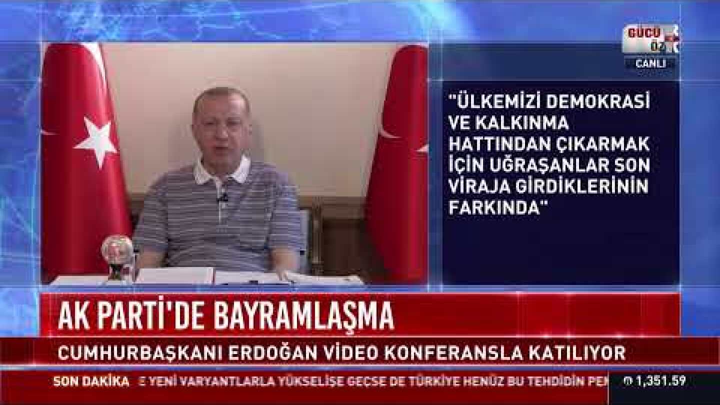 #CANLI - AK Parti'de bayramlaşma.... Cumhurbaşkanı Erdoğan video konferansla katılıyor