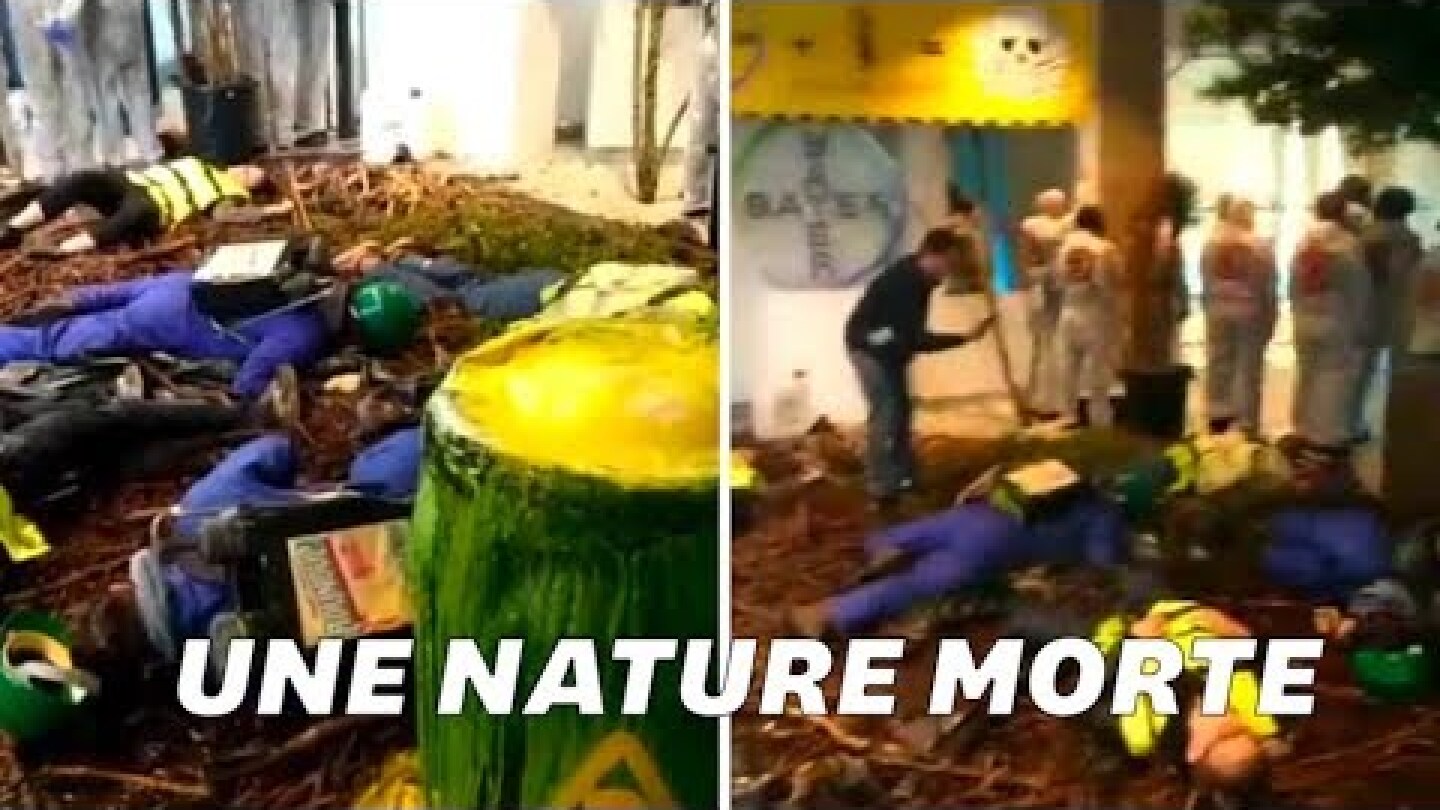 Attac occupe le siège de Bayer-Monsanto avec une scène de nature morte