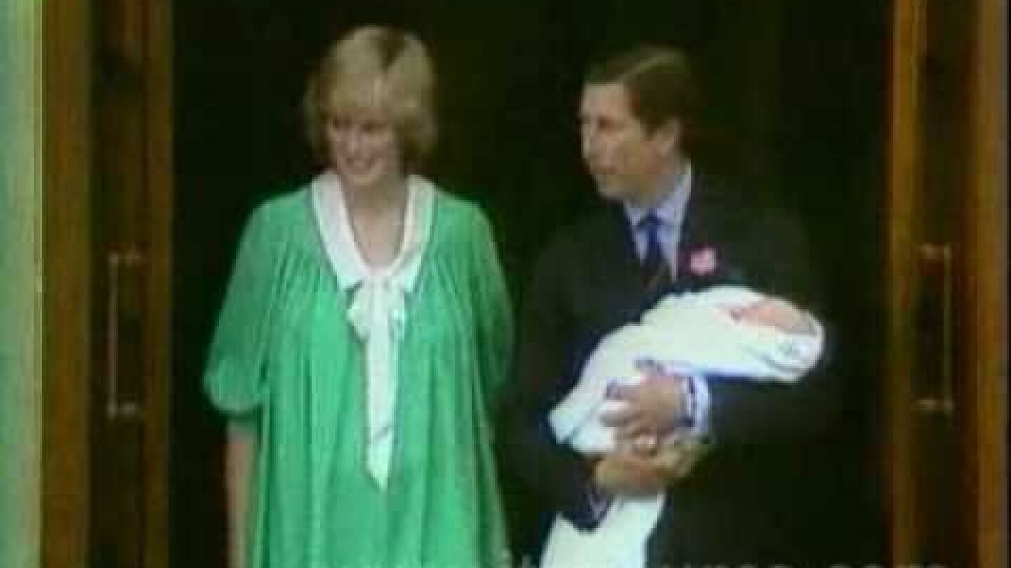 Princess Diana leaves hospital w/William