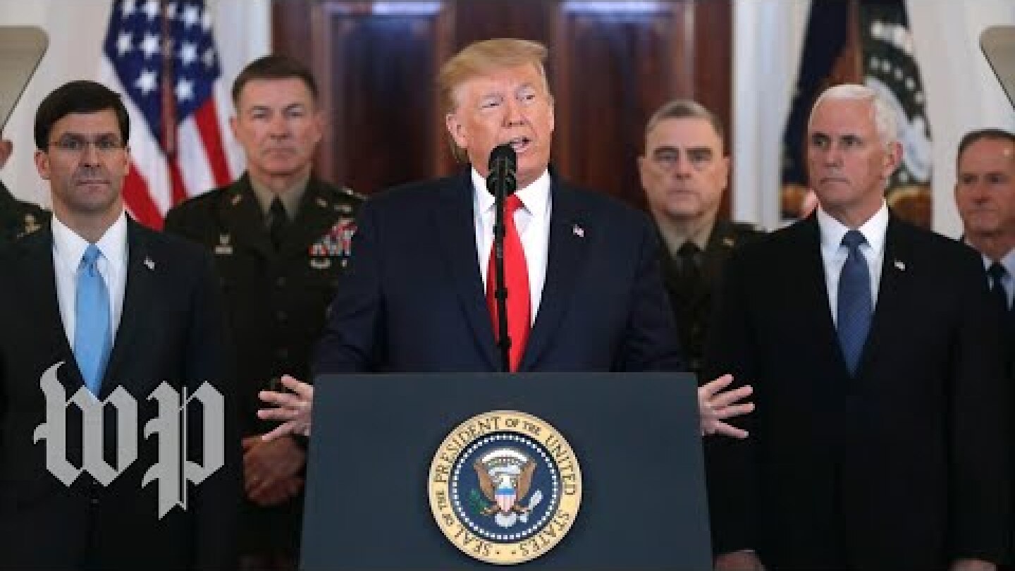 WATCH LIVE: Trump addresses nation after Iran strikes at U.S. troops in Iraq
