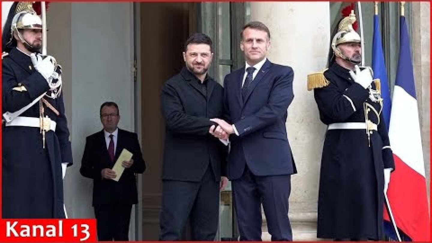 Zelenskyy arrives at Elysee Palace for talks with Macron on Ukraine peace proposals