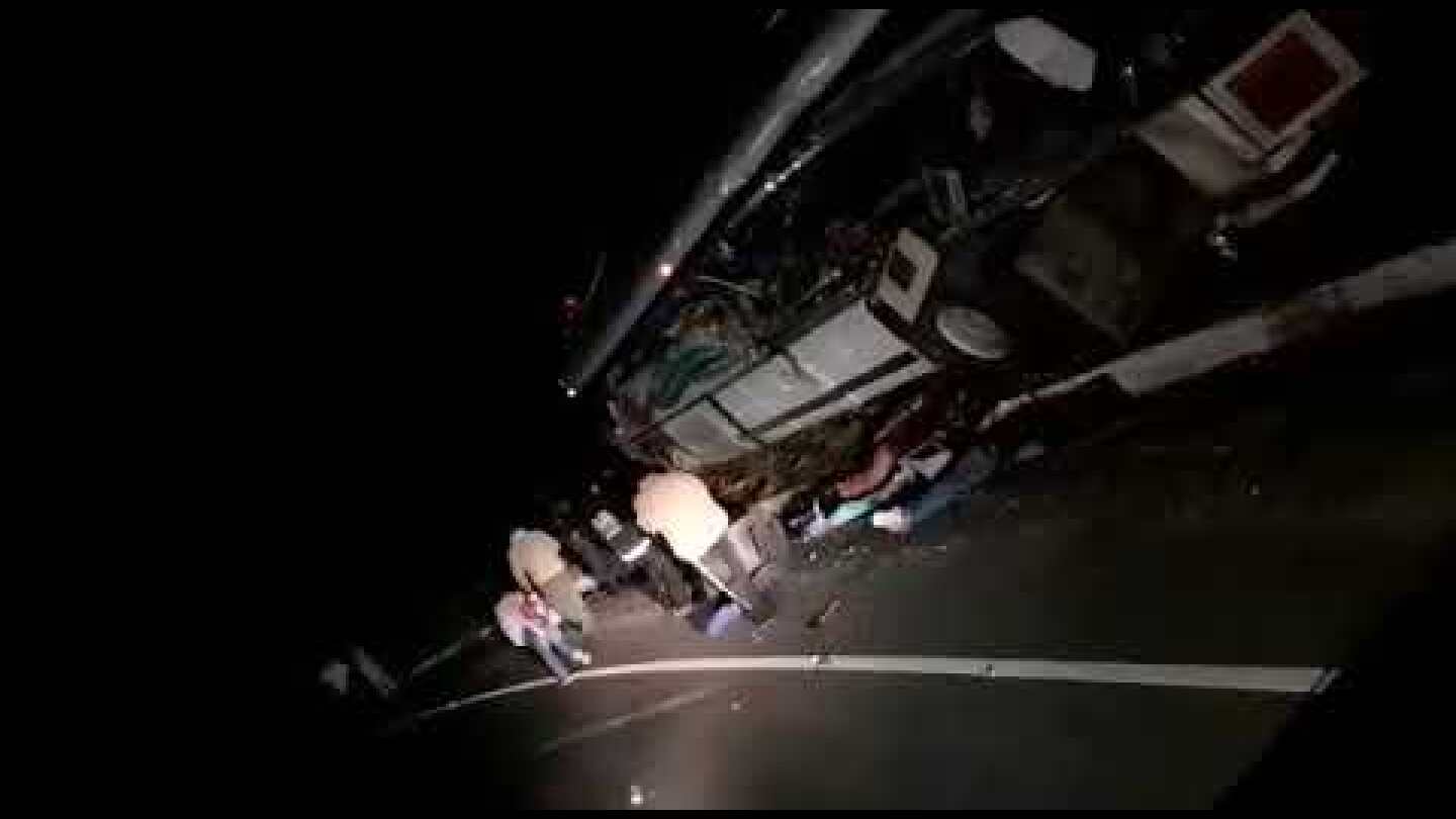 El choque de un autobús pullman contra un tráiler dejó como saldo 21 fallecidos Guatemala