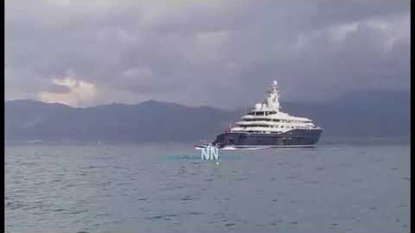 Το πολυτελές γιοτ του Εμίρη του Κατάρ  στη Ψανή στη Ναύπακτο