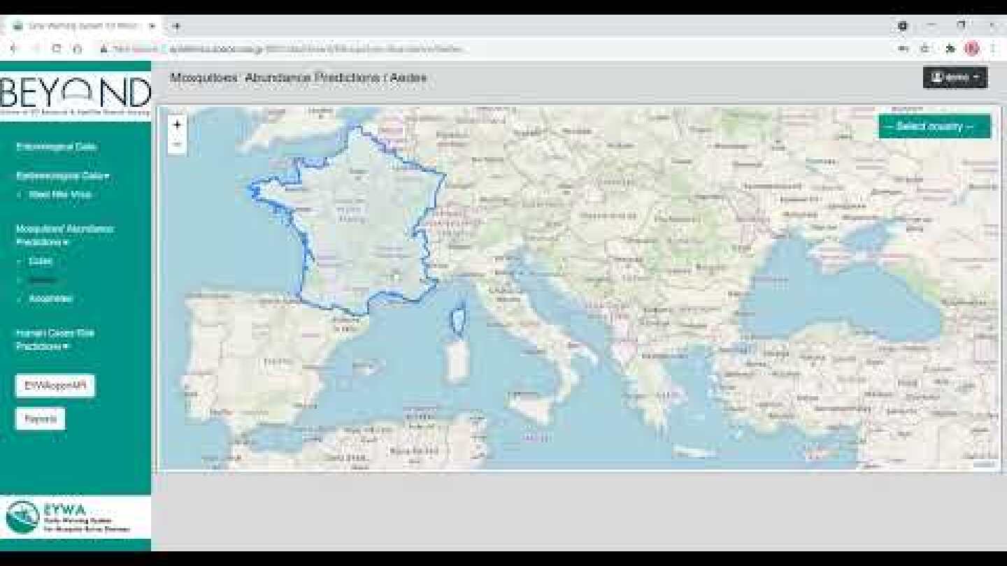 EarlY WArning Systemfor Mosquito-borne Diseases (EYWA) system platform video