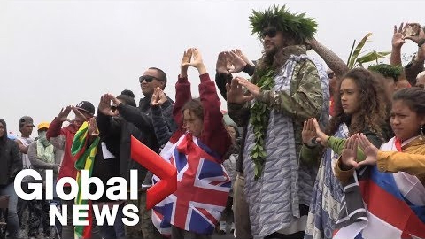Jason Momoa participates in protest against controversial Hawaii telescope