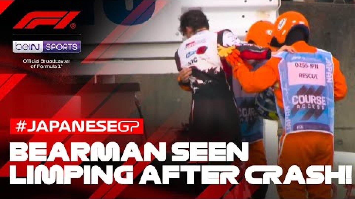 Bearman hits the wall at Suzuka seen limping after crash | Formula 1 Japanese Grand Prix 2026