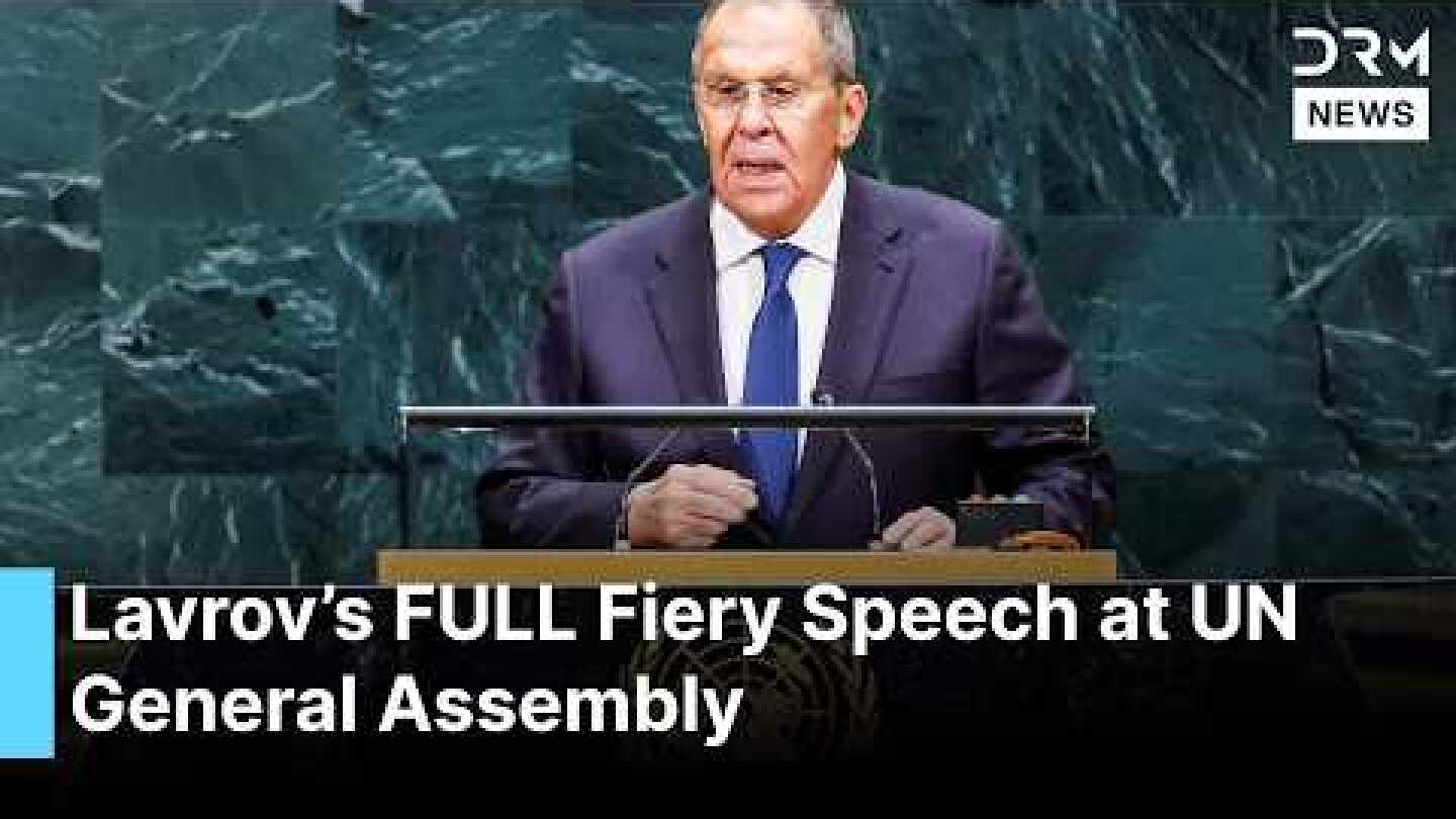 FULL SPEECH: Russian FM Lavrov Attacks US, Israel, EU, NATO, Germany's Merz & Ukraine at UN | AC1G