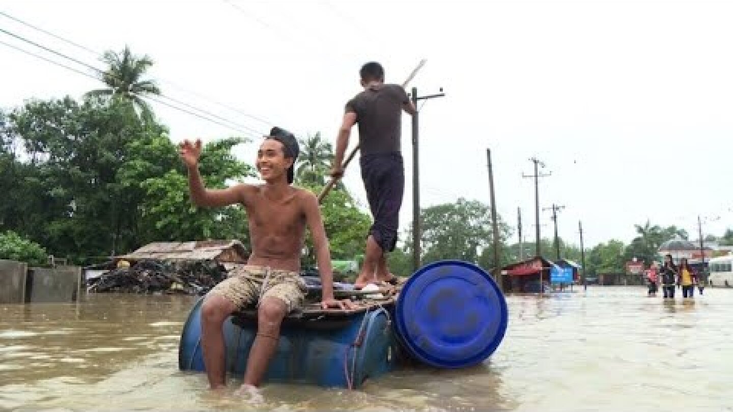 Floods force tens of thousands from their homes in Myanmar