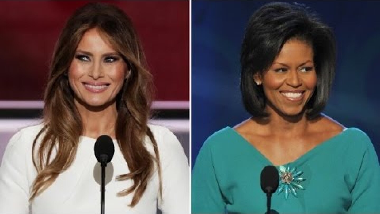 Melania Trump and Michelle Obama side-by-side comparison