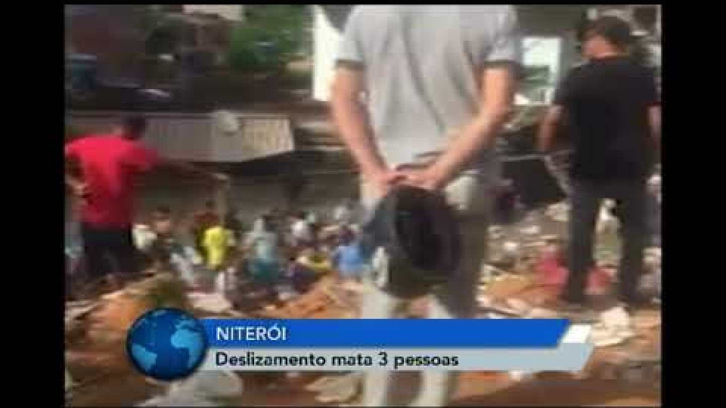 Três pessoas morrem em deslizamento em Niterói, RJ