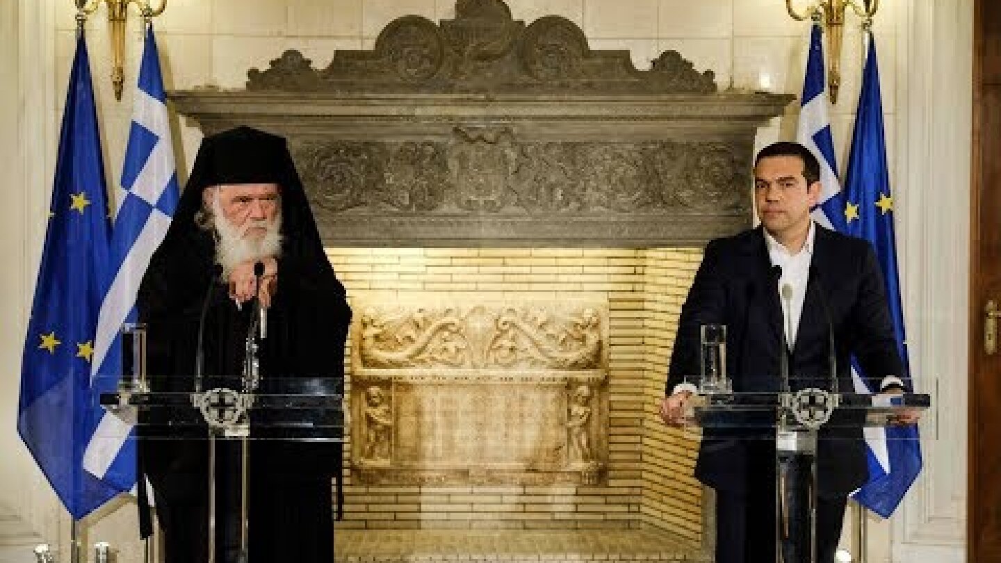 Κοινές δηλώσεις με τον Αρχιεπίσκοπο Αθηνών και πάσης Ελλάδος, κ. Ιερώνυμο