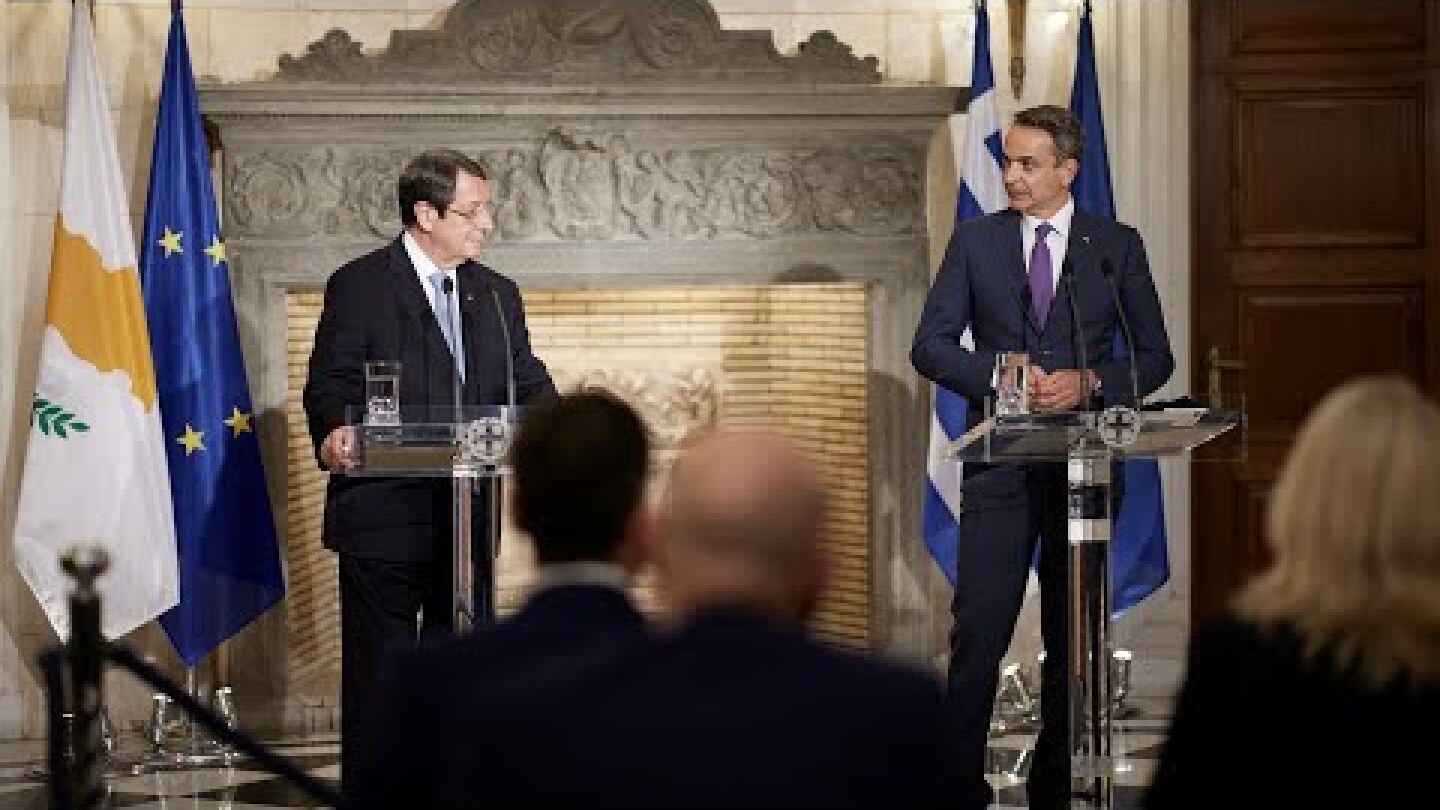Δηλώσεις του Πρωθυπουργού Κ. Μητσοτάκη και του Προέδρου της Κυπριακής Δημοκρατίας Ν. Αναστασιάδη