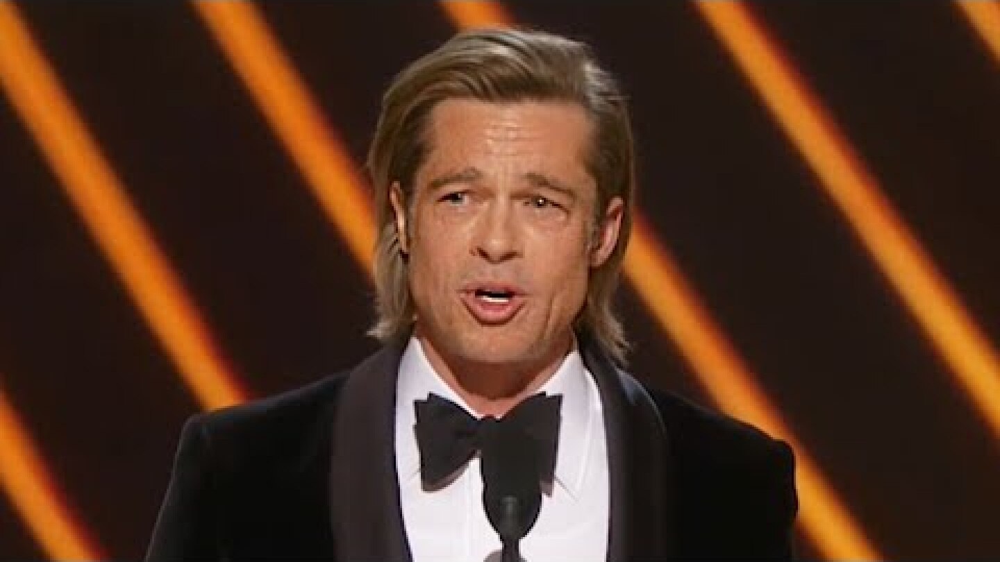 Brad Pitt Gives Emotional Speech After Oscar Win For Best Supporting Actor