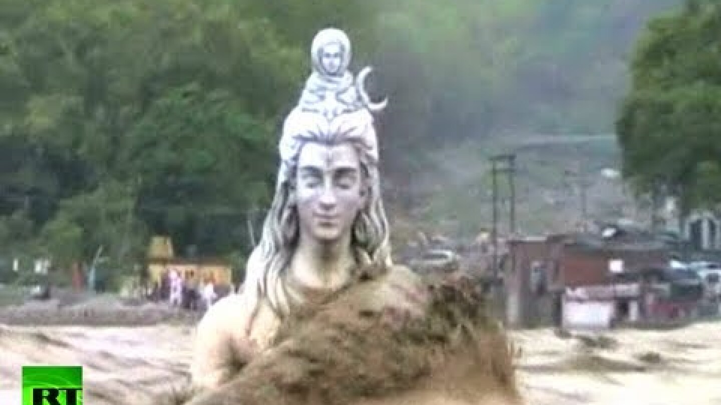 Video: Ground crumbles underfoot as apocalyptic floods sweep India