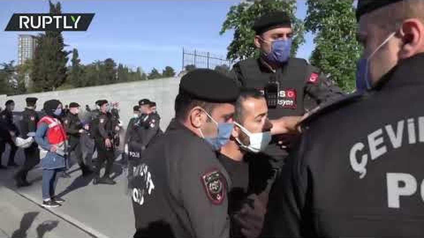 Dozens detained in Istanbul as they attempt to march for Labor Day