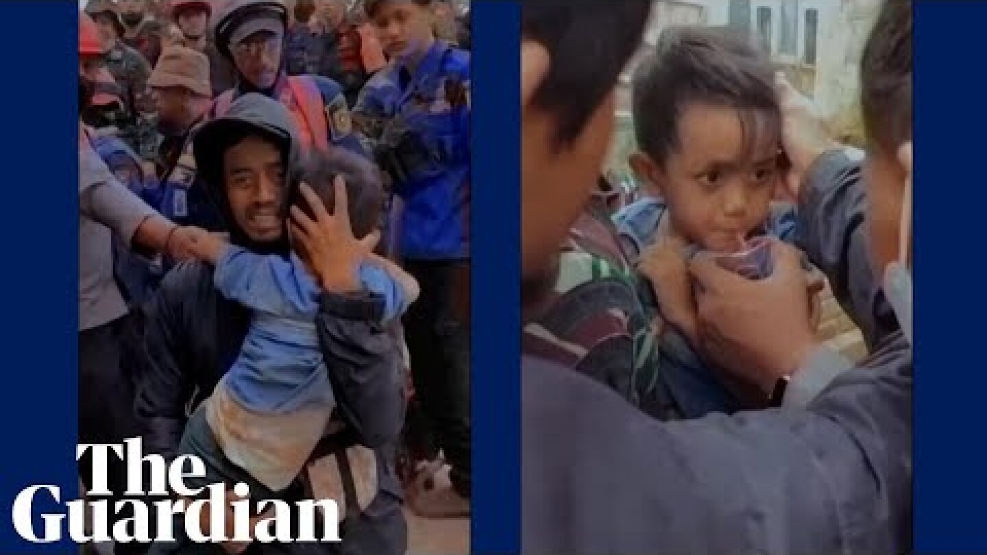 5 year old boy rescued three days after earthquake hits Indonesia