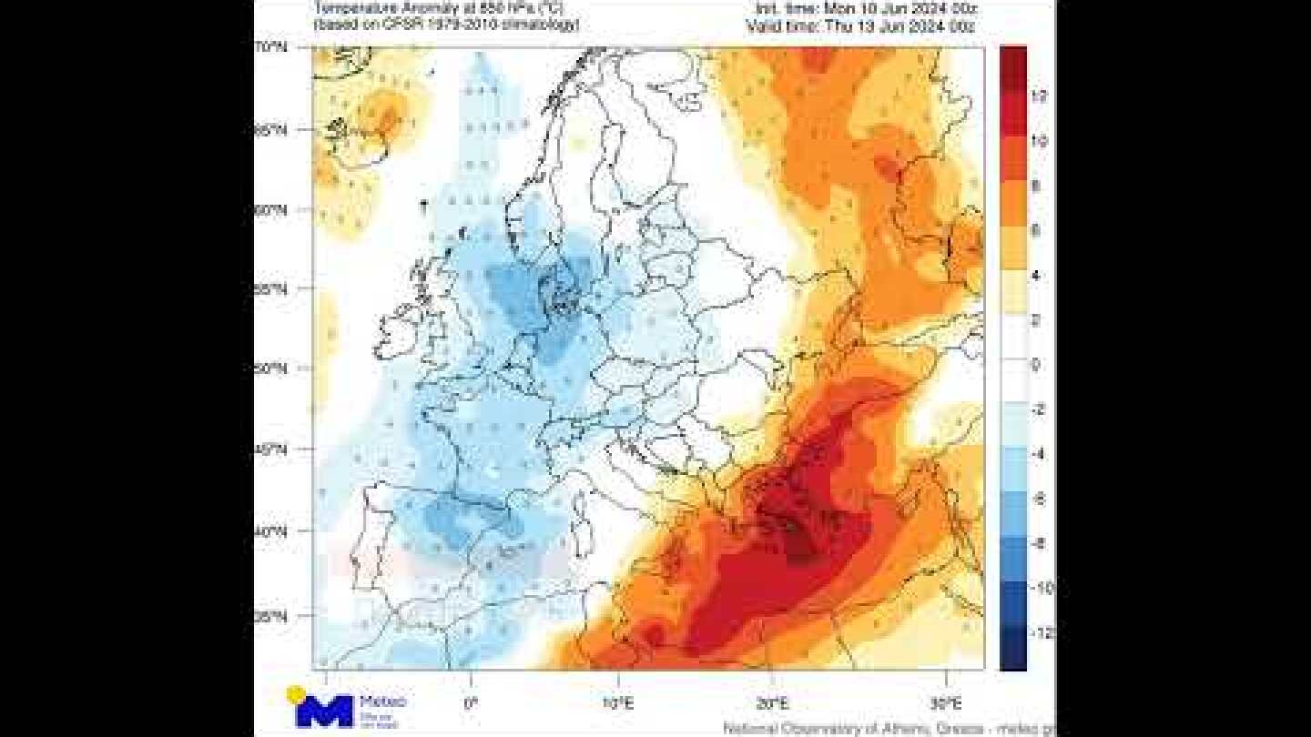 Meteo.gr: Πολύ υψηλές θερμοκρασίες και κατά τόπους συνθήκες καύσωνα έως την Παρασκευή 14/06