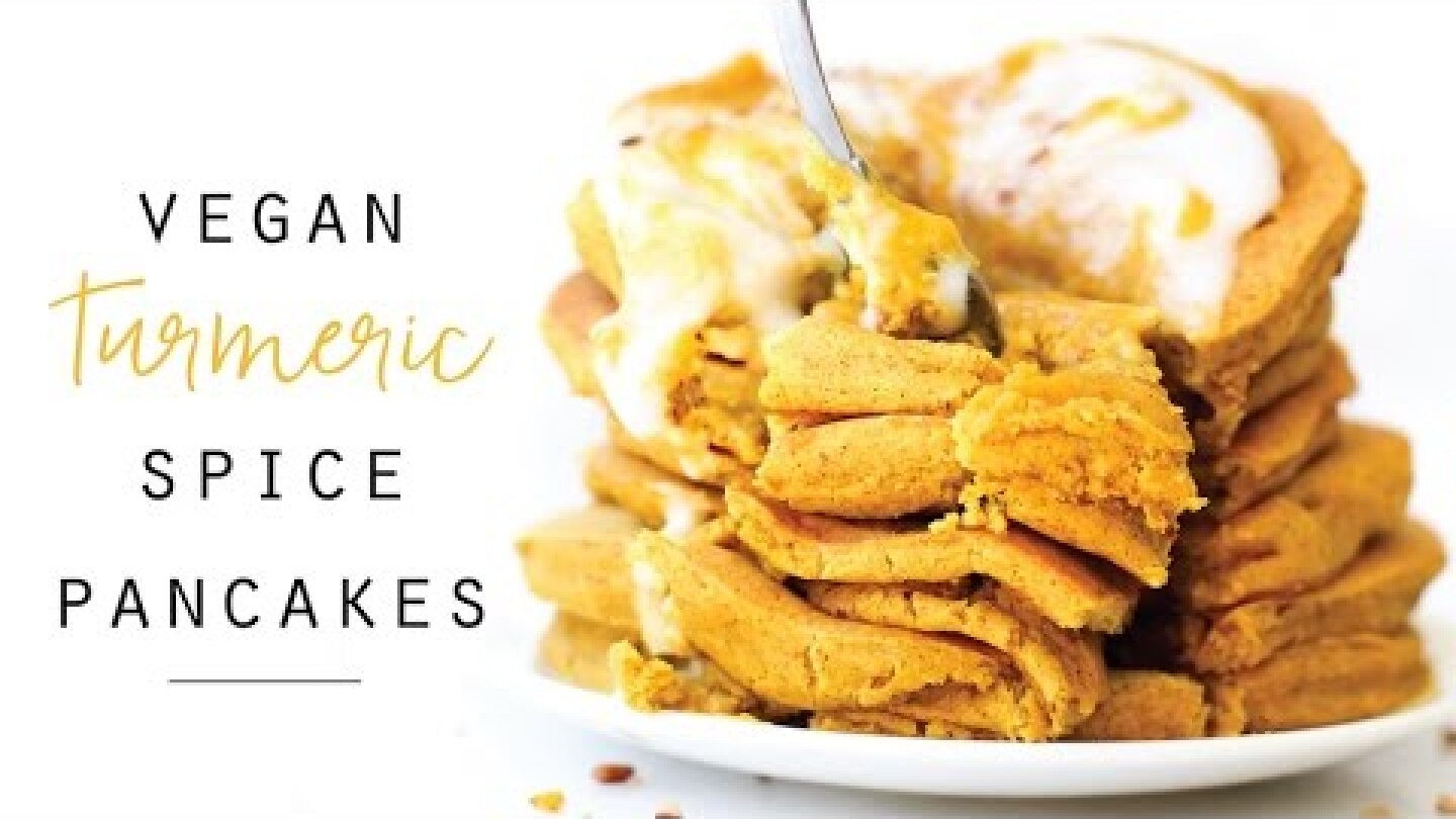Turmeric Spice Pancakes // vegan, gluten-free, no banana