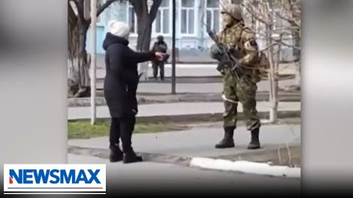 VIDEO: Ukrainian woman confronts Russian soldier who invaded her town | John Bachman Now