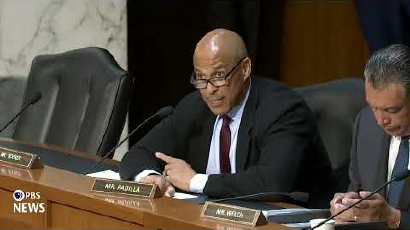 WATCH: Sen. Booker questions FBI Director Kash Patel in oversight hearing