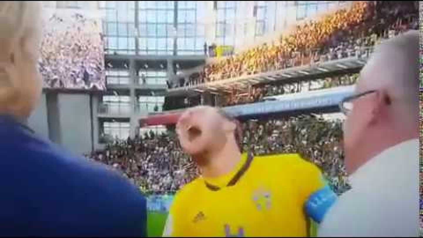 Captain of Sweden laugh when he know Germany lost 0-2 korea