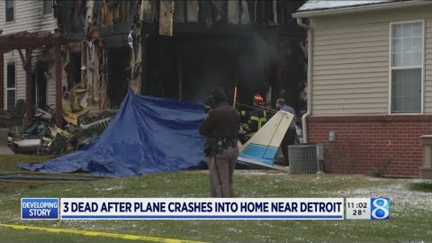 3 dead after plane hits SE Michigan house