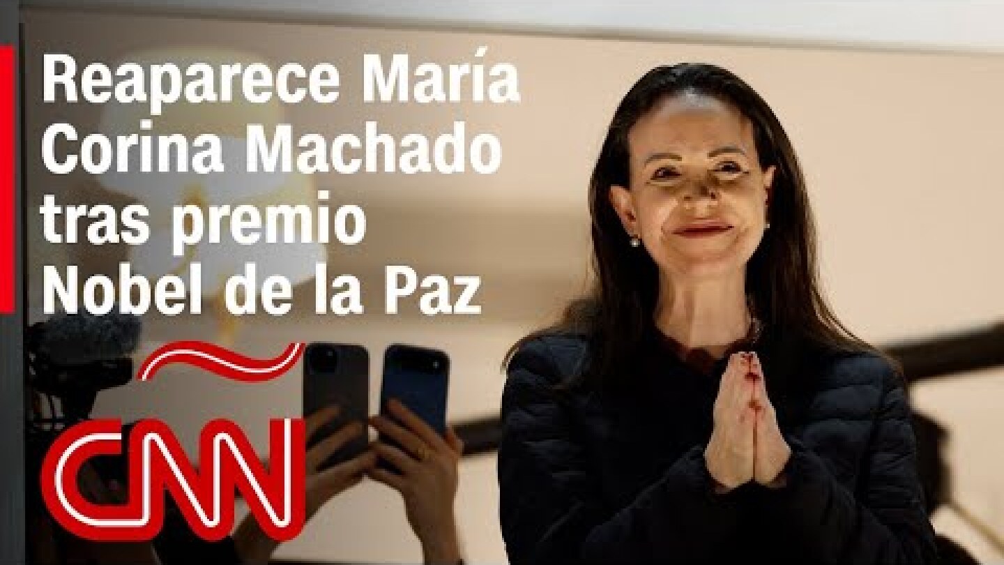 Reaparece María Corina Machado tras el premio Nobel de la Paz cantando el himno de Venezuela