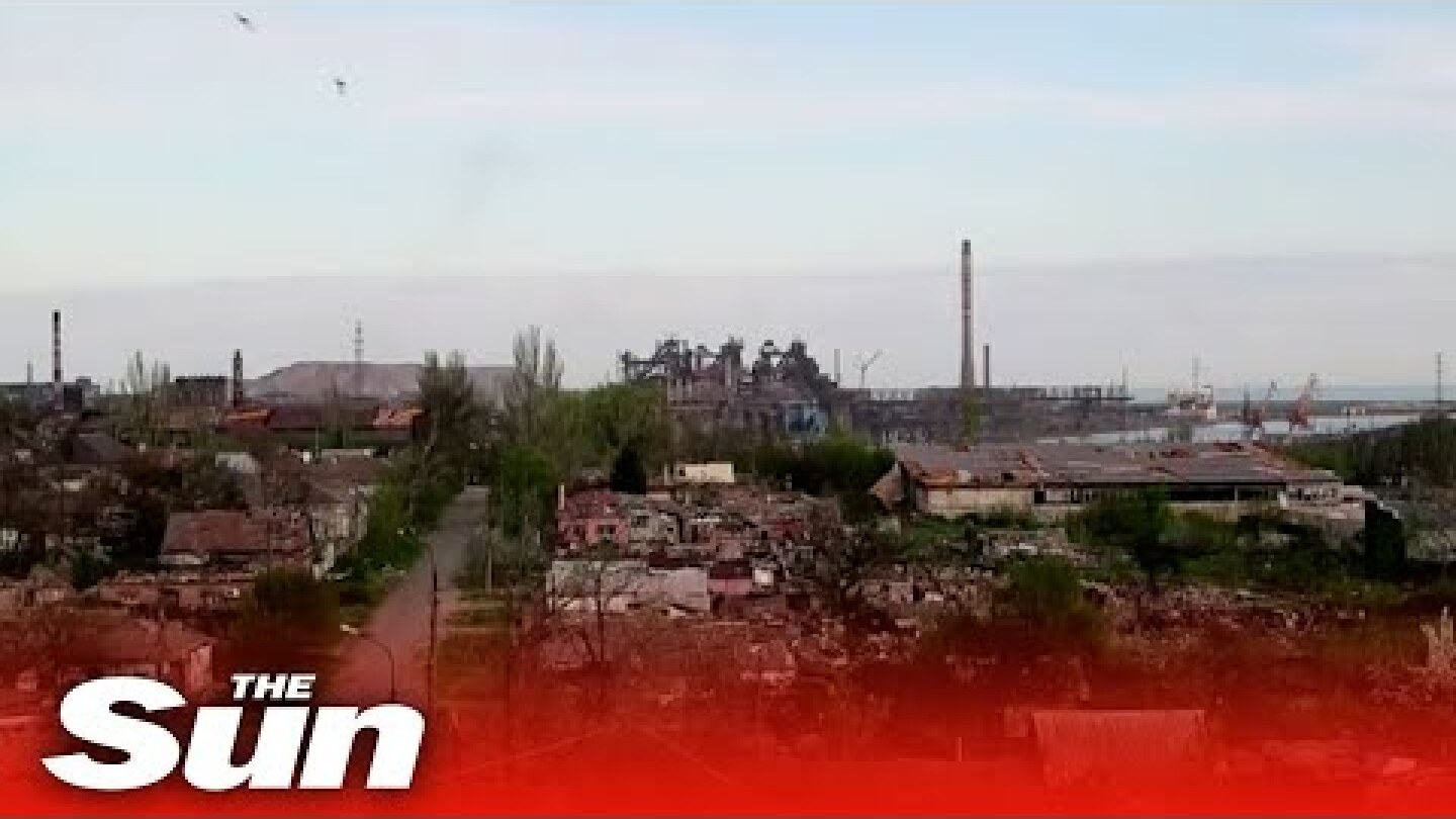 Explosions and smoke seen above Mariupol's Azovstal steel works