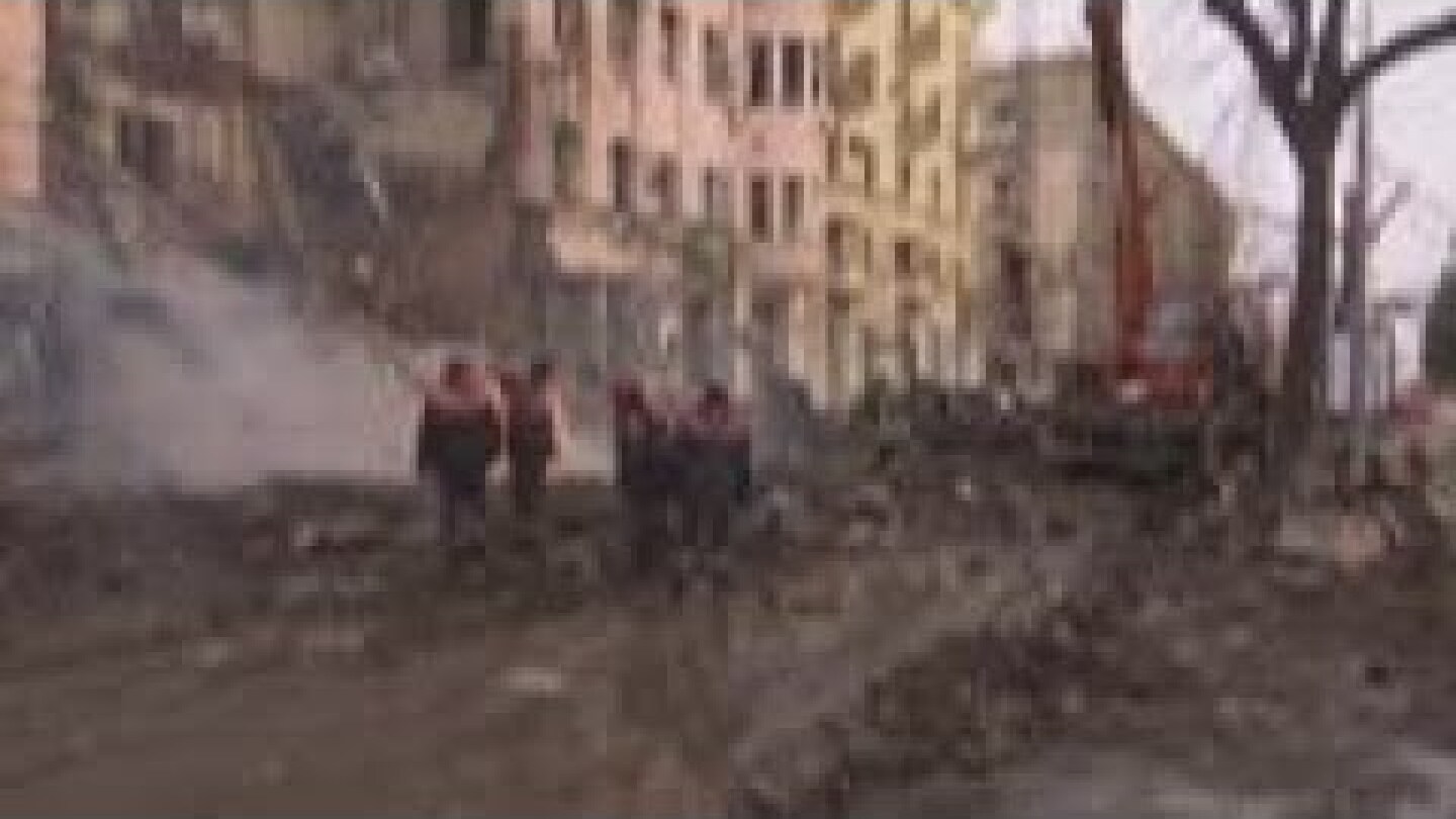 Kharkiv residential building destroyed by air strike